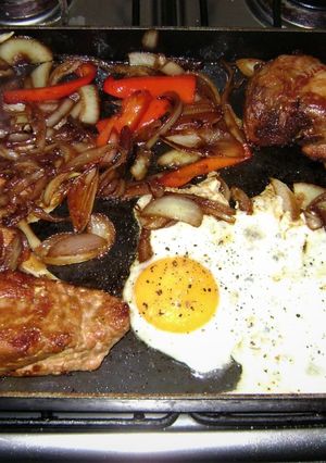 Una foto de Lomo de cerdo a la plancheta