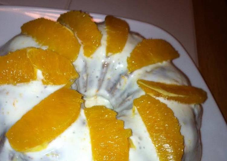 Orange Bomb Bun Cake Orange Glaze