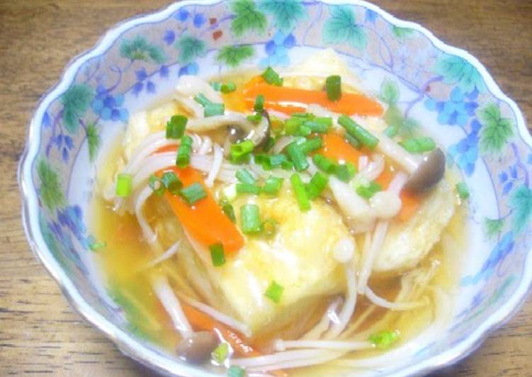 Fried Tofu with Mushroom Sauce