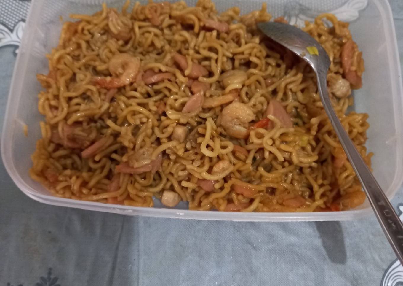 Mie goreng seafood sederhana