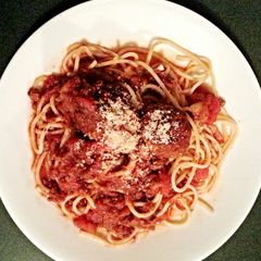 A picture of Tinklee's Spaghetti and Italian Meatballs.