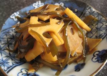 Easiest Way to Recipe Delicious Tsukudani with Lotus Root Leftover Dashi Kombu Macrobiotic