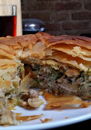 A picture of Lamb and Cashew Bastela.