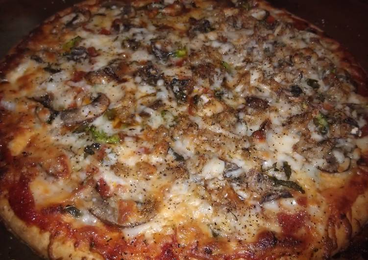 Recipe of Any-night-of-the-week Quick Jazzy Crab & Mushroom Pizza