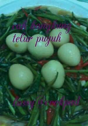Foto resep Cah Kangkung Telur Puyuh