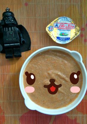 Foto resep MPASI 7+ Oat Sapi Wortel Buncis Kaldu Ceker