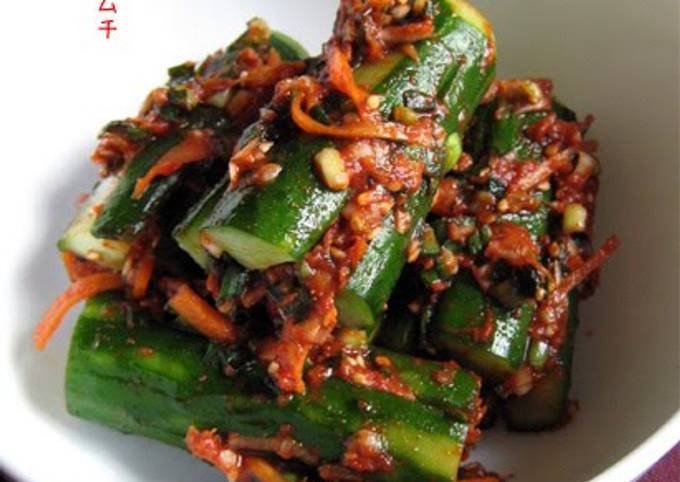 Recipe of Favorite Not Difficult At All: Oi-sobagi (Stuffed Cucumber Kimchi) Super Easy