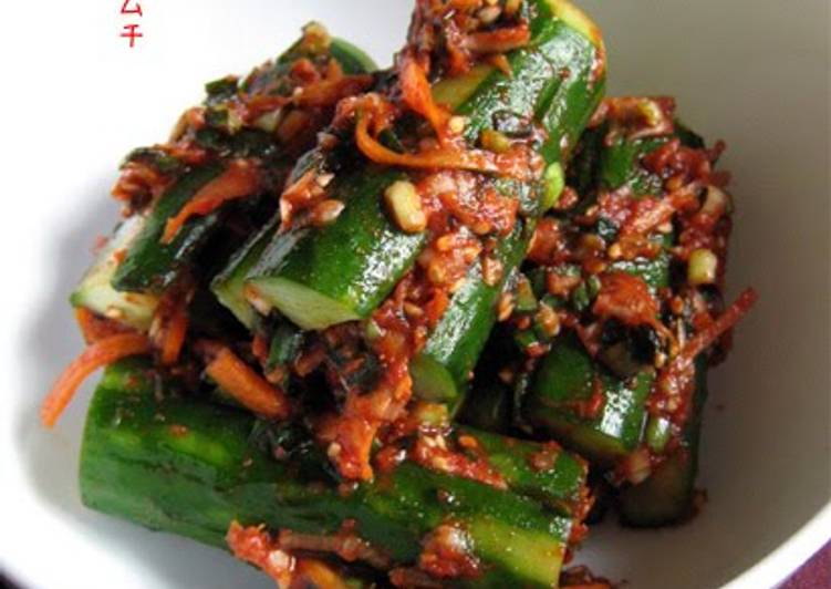 Recipe of Delicious Not Difficult At All: Oi-sobagi (Stuffed Cucumber Kimchi) Super Easy