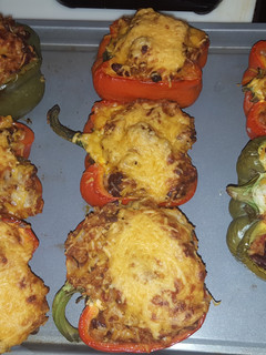 A picture of Stuffed peppers.