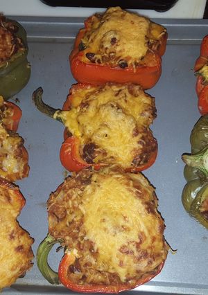 A picture of Stuffed peppers.