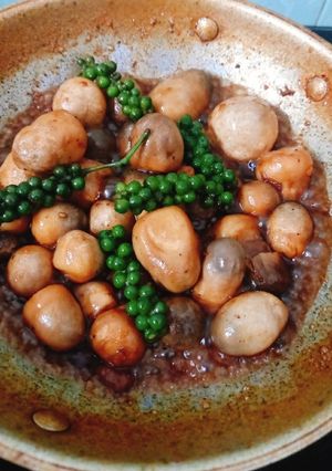 Hình của món Nấm rơm kho tiêu.