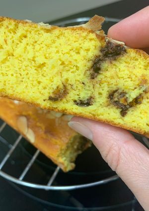 Una foto de Bizcocho de naranja y chocolate súper sano y esponjoso!