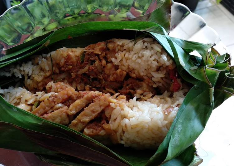 Cara Gampang Membuat Nasi bakar Tempe Udang yang Lezat Sekali