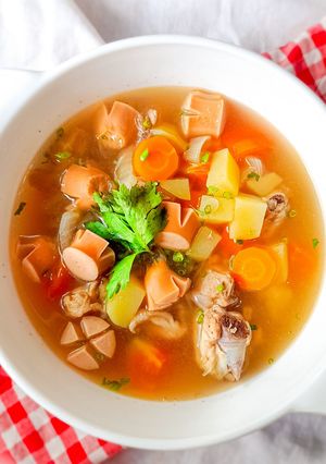 Foto resep 250. Sop Kaldu Ayam Sosis Simple