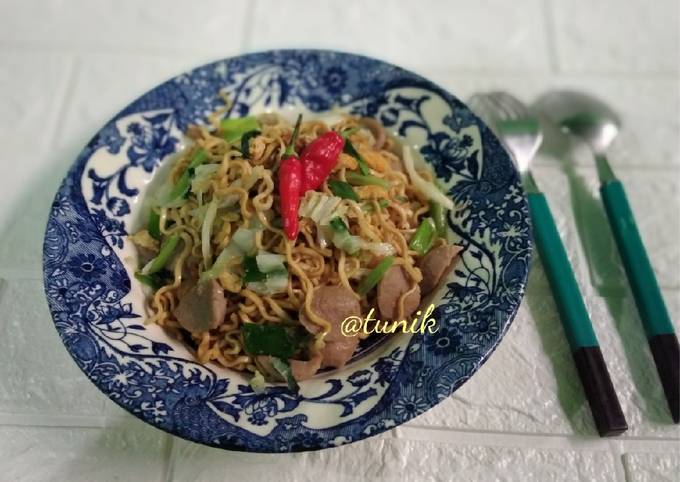 Tutorial Membuat Resep 328. Mie Goreng Jawa/Mie Tek Tek