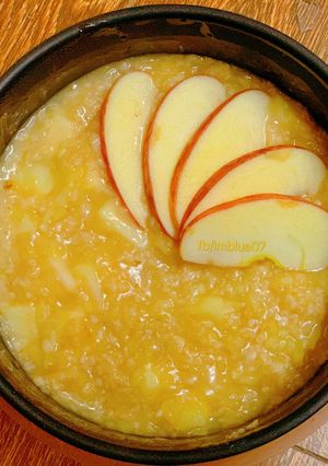 Hình của món Cháo yến mạch sốt táoApple pie oatmeal (eat clean).