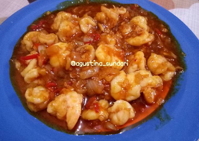 126. Udang Masak Saus Enak Kilat 😃