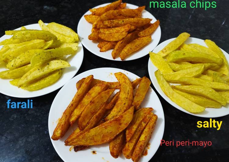 How to Prepare Restaurant style French fries- 4 varieties