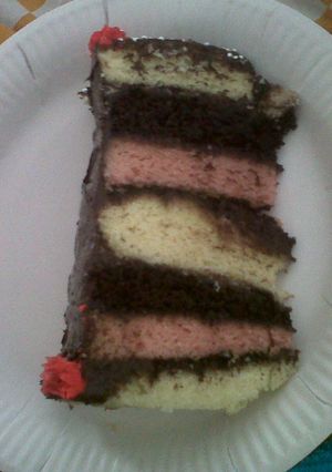 A picture of Easy Moist Chocolate chip Cake.