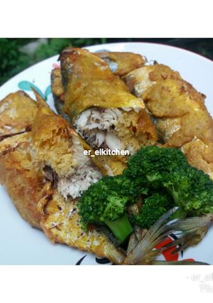 Foto resep 56. Kembung goreng isi sambal urap