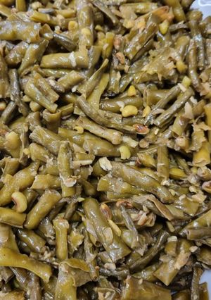 صورة لوصفة لوبيا بالزيت 😋
