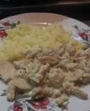 Strogonoff de pollo