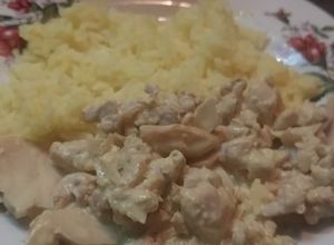 Una foto de Strogonoff de pollo