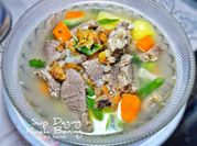 Gambar sup daging slice