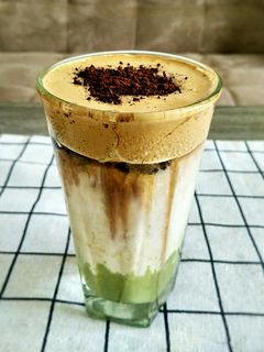 Foto resep Dalgona Coffee Matcha Milk (no mixer)