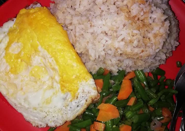 Brown rice, mishiri and an egg #jikonichallenge