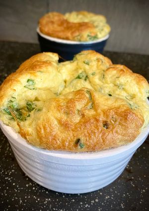 A picture of Gruyère, Wild Garlic and Chive Soufflé.