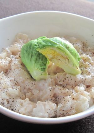 A picture of Macrobiotic Cream Risotto with Sake Lees & Soy Milk.