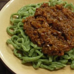 A picture of Homemade Pasta (Spinach Greens).
