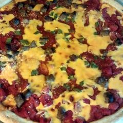 A picture of my specialty pizza.