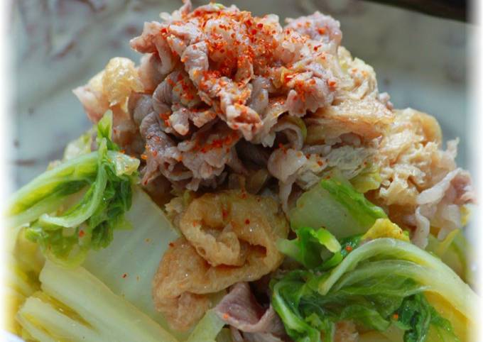 Steam-Simmered Beef and Chinese Cabbage Recipe