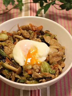 A picture of Veggie Packed Sweet-Savory Pork Rice Bowl.