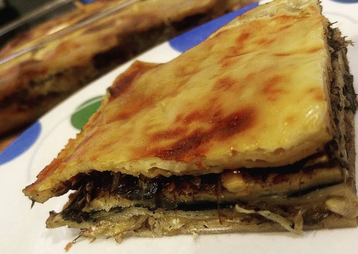 Lasagna de huitlacoche y espinacas con pasta fresca