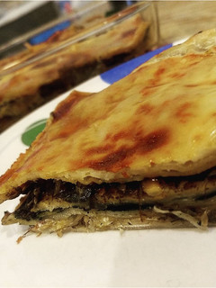 Una foto de Lasagna de huitlacoche y espinacas con pasta fresca