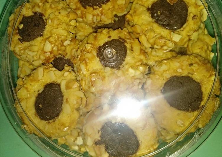 Peanut choco thumbprint cookies