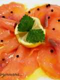 Carpaccio di salmone affumicato