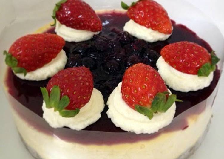 Step-by-Step Guide to Prepare Homemade Blueberry Non baked cheese Cake