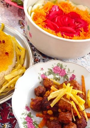 عکسی از دستور خوراک کوفته قلقلی و هویج 🖤