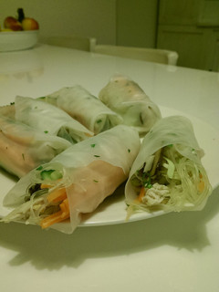A picture of Vietnamese Fresh Spring Rolls.