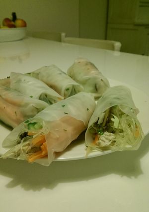 A picture of Vietnamese Fresh Spring Rolls.