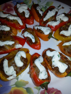 A picture of " Mini Taco Stuffed Peppers ".