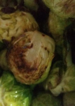 A picture of Maple Chipotle Glazed Brussel Sprouts.