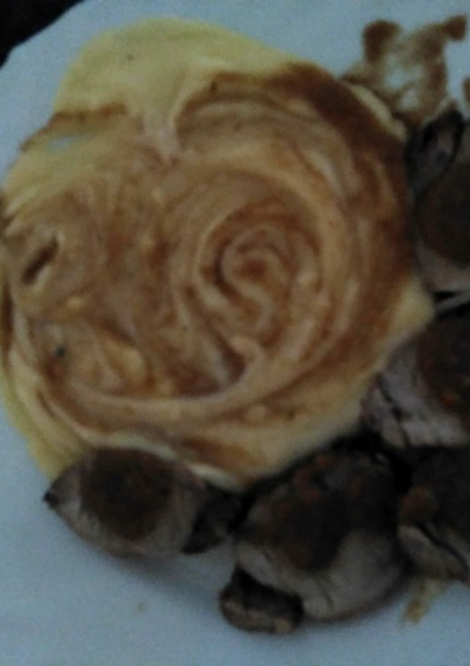 Una foto de Solomillo de Cerdo con puré de patata y salsa de cebolla