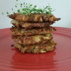A picture of Potato cabbage pancakes.