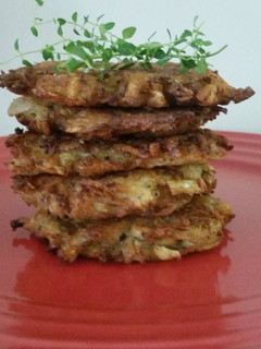 A picture of Potato cabbage pancakes.