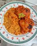 Arroz jollof y pollo estofado! Receta nigeriana!